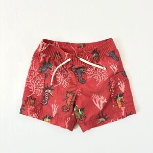 Gap Red Seahorse Print Shorts